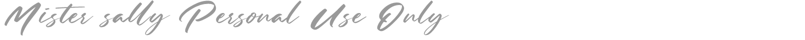 Mister Sally font preview